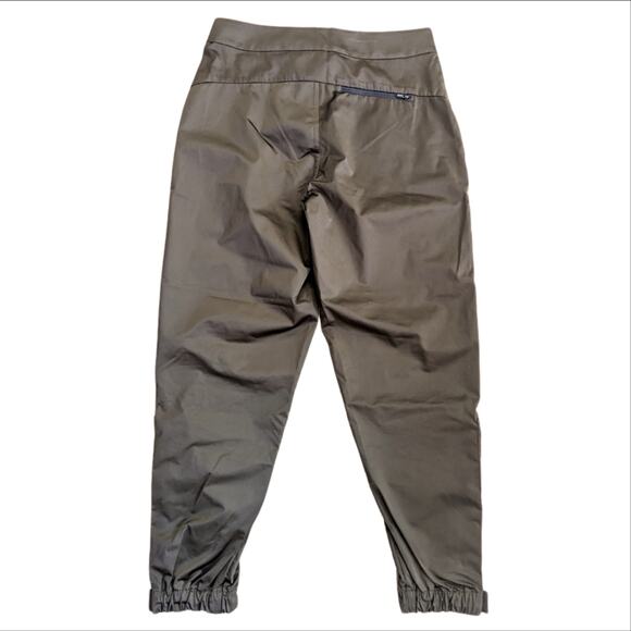 Athleta Olive Radiant Jogger Lightweight Metallic Trendy Side Zip Jogger Pants - Picture 2 of 4